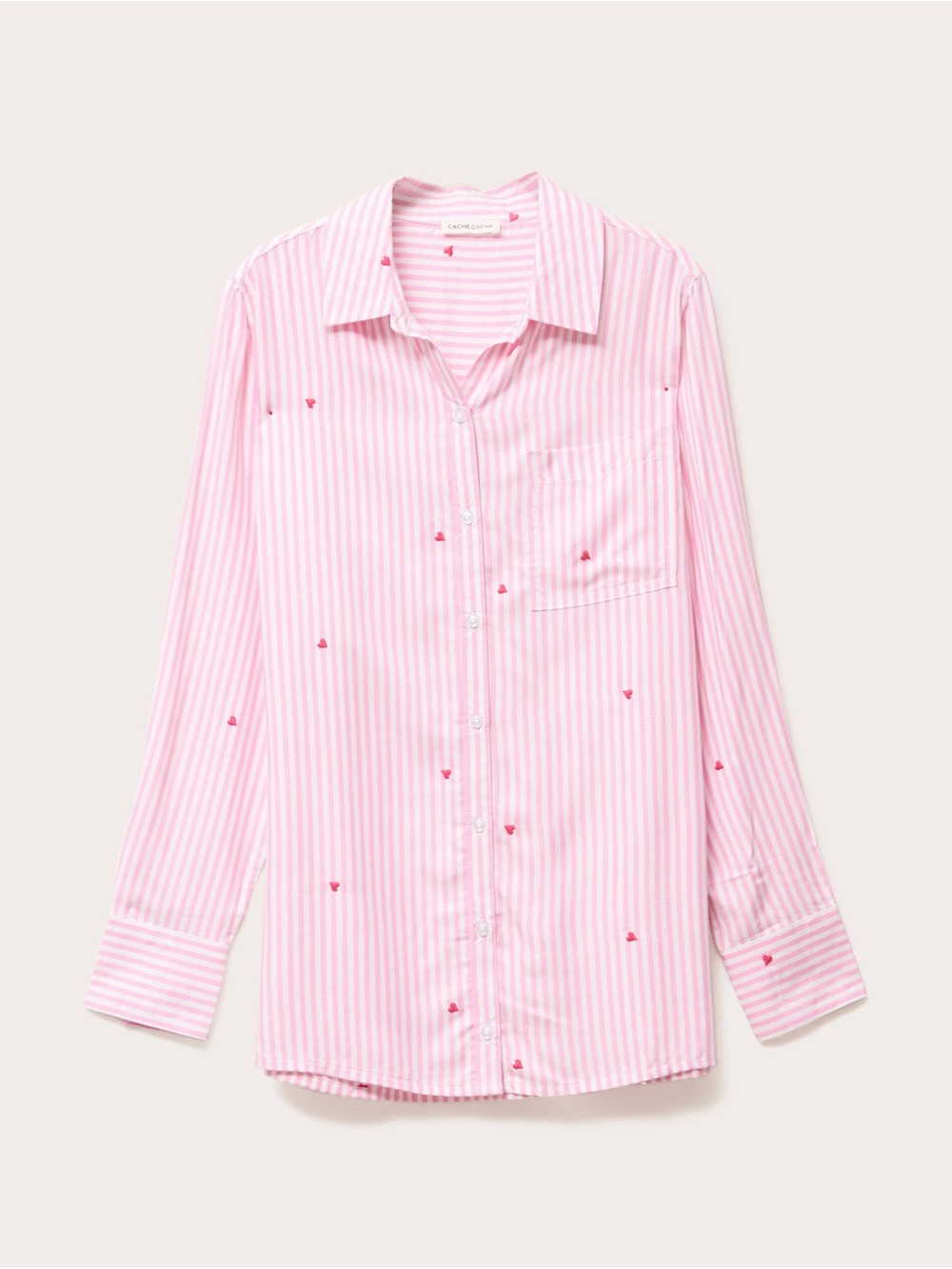beachlunchlounge Pink Striped Button-Down Shirt